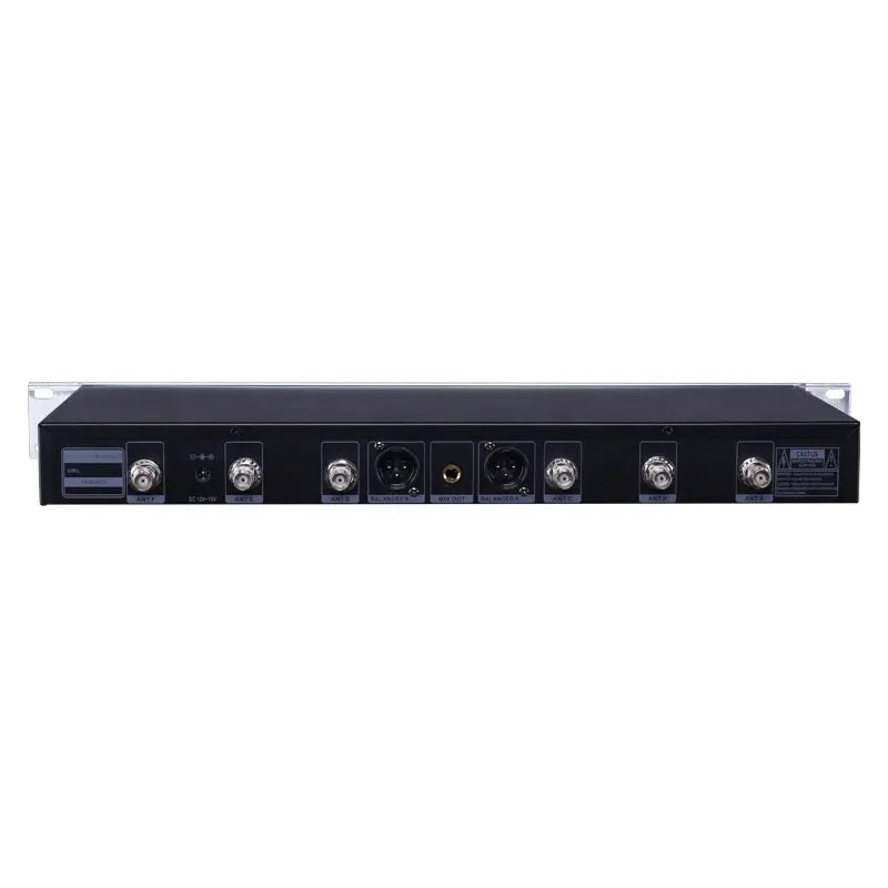 XTUGA G26 true diversity microphone receiver with multiple input and output ports for versatile connectivity