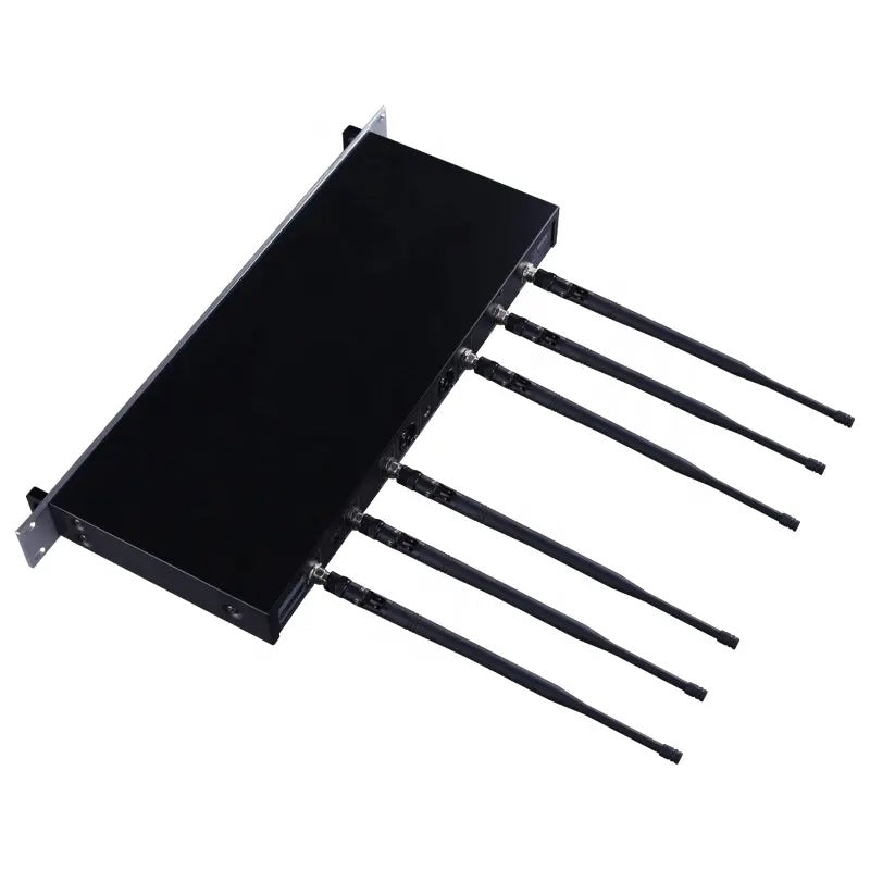 XTUGA G26 true diversity microphone receiver with multiple antenna connectors for optimal signal reception
