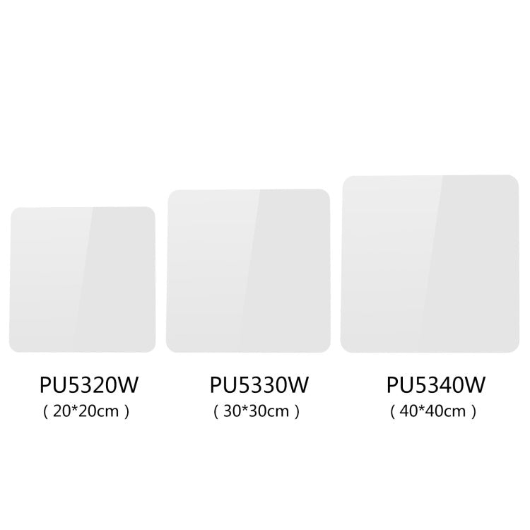 Acrylic Reflective Display Board set in three sizes 20x20cm, 30x30cm, and 40x40cm for studio lighting