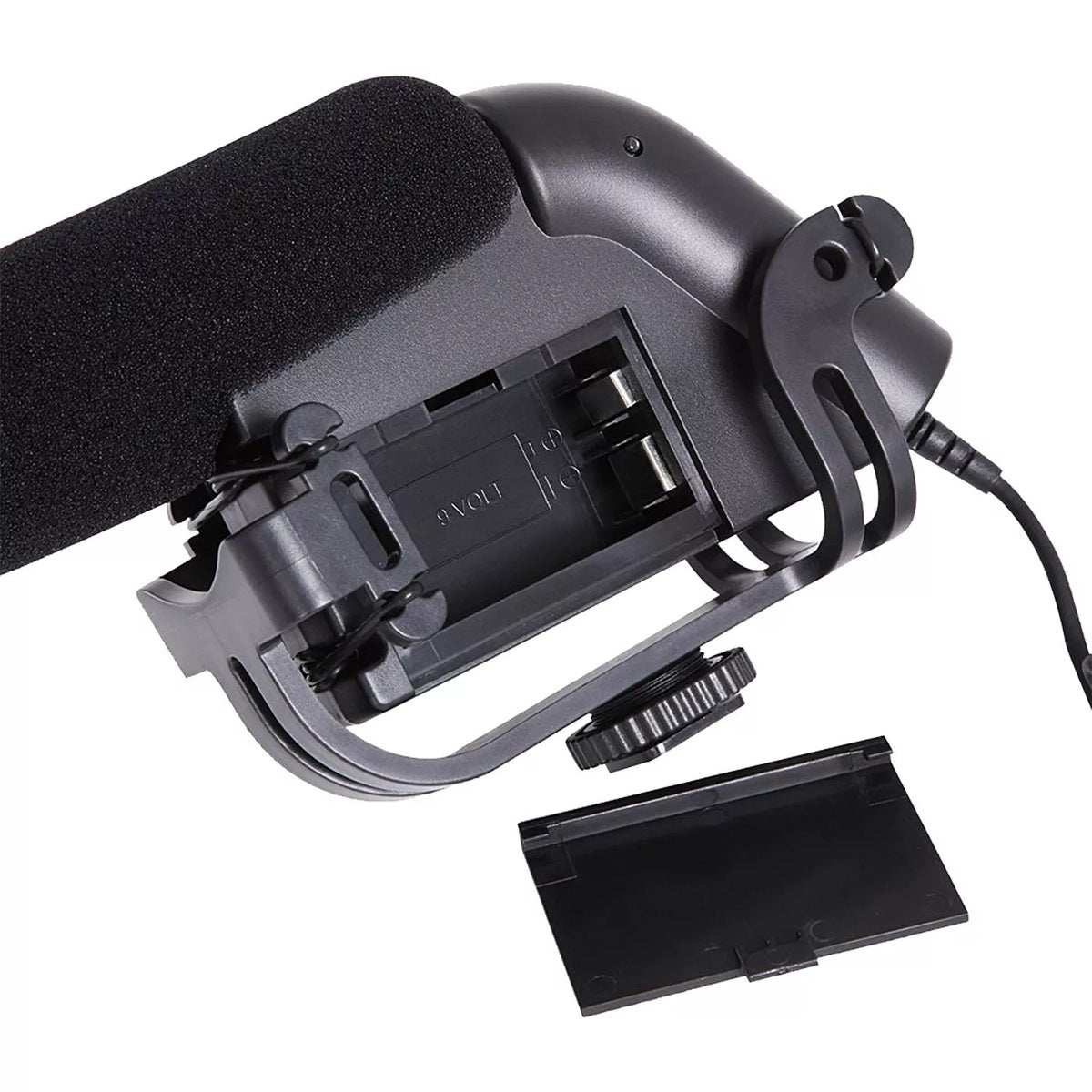 BOYA BY-VM190 video microphone with foam windscreen and adjustable mounting for cameras