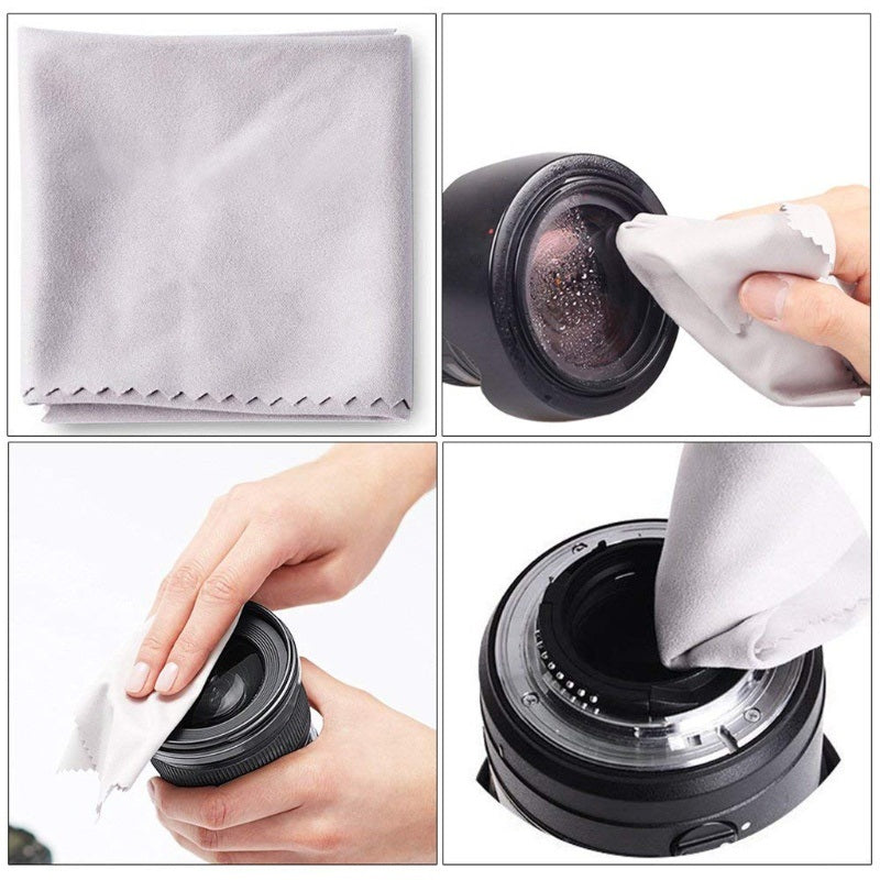 Canon camera cleaning kit with microfiber cloth and lens cleaning solution for crystal clear lenses