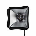 Studio lighting softbox for photographers with four LED bulbs for even light distribution