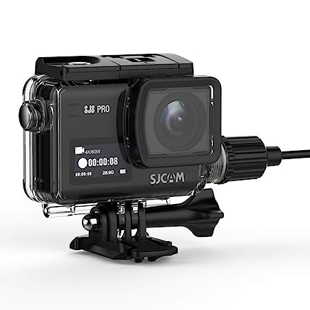 SJCAM SJ8 Series Waterproof Case with USB-C Cable Charger for Pro, Plus, Air