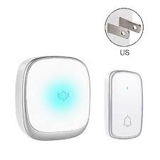 DAYTECH DB25 Waterproof Doorbell for Home with white wireless chime and push button