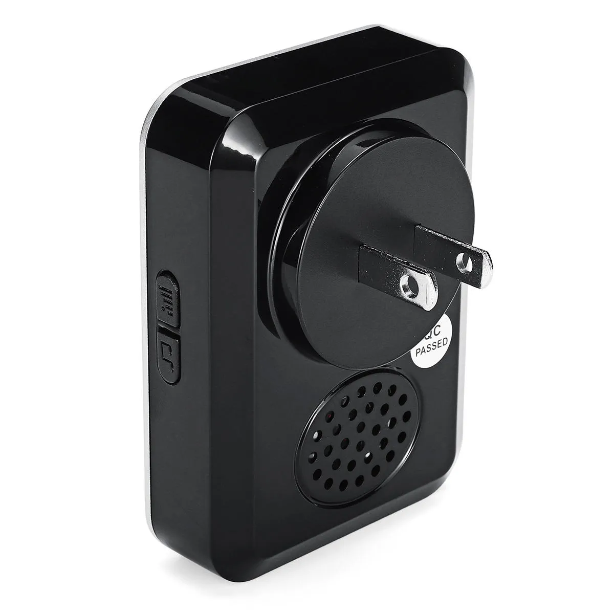Black home security alarm system plug-in receiver for DAYTECH waterproof doorbell