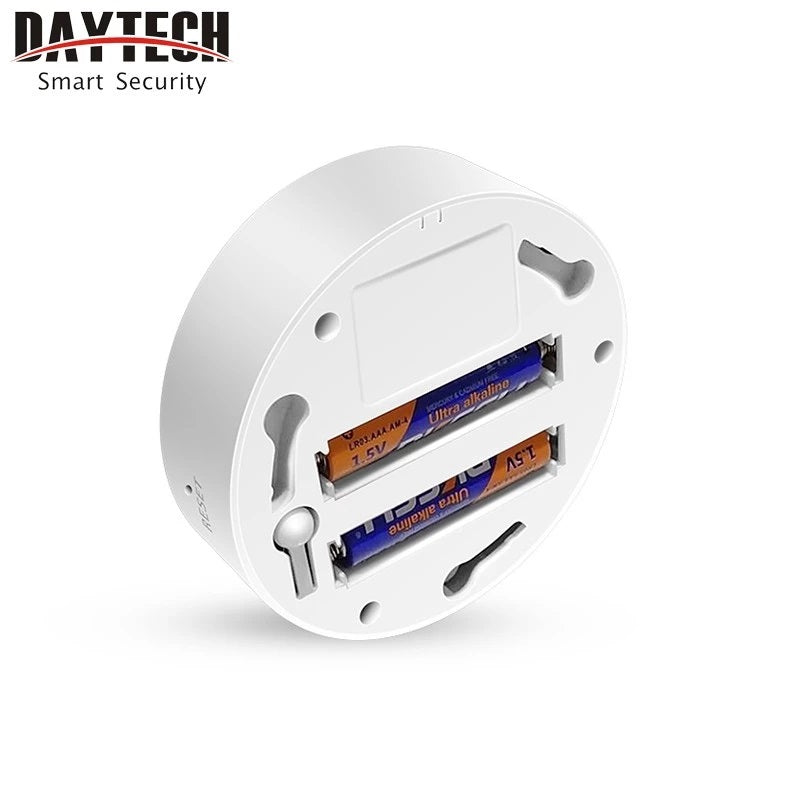 Wifi Smoke Detector with battery compartment for home security alarm system