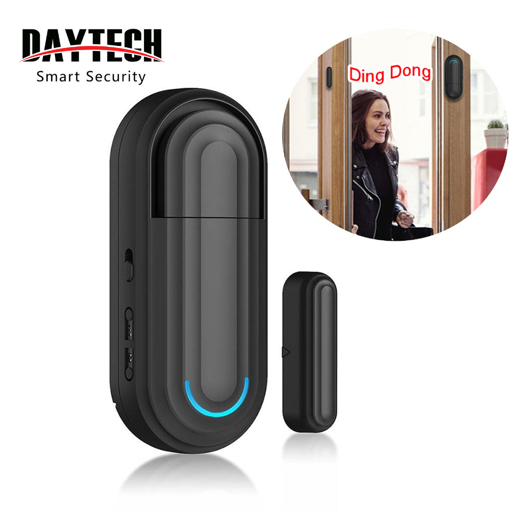 Wireless Door Alarm for Home Security black smart sensor with door alert feature