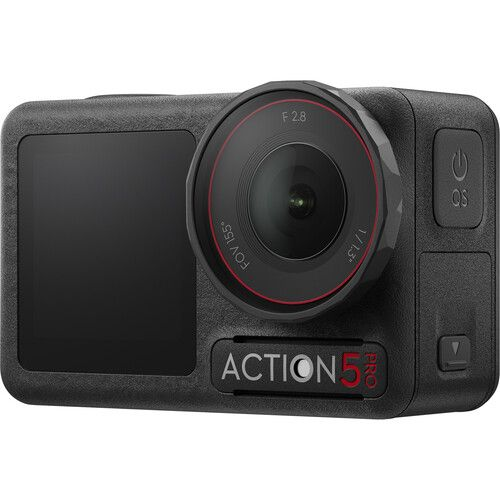 DJI Osmo Action 5 Pro camera Standard Combo compact black action camera with wide lens