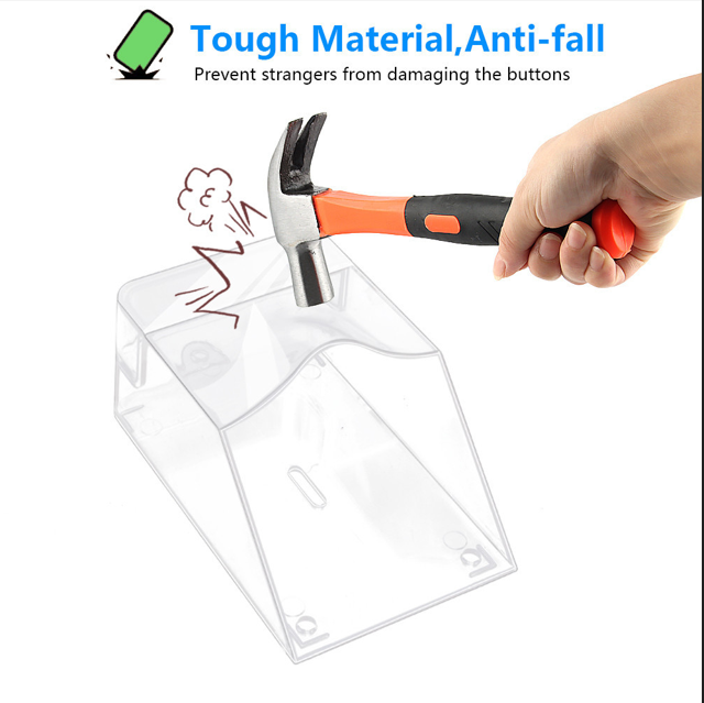 Waterproof doorbell cover made of tough material with anti-fall protection preventing button damage