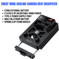 GXCT CR02F camera radiator with adjustable wind power and built-in lithium battery
