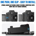 GXCT CR02F camera radiator with spring-loaded clip for easy installation on side-flip screen cameras