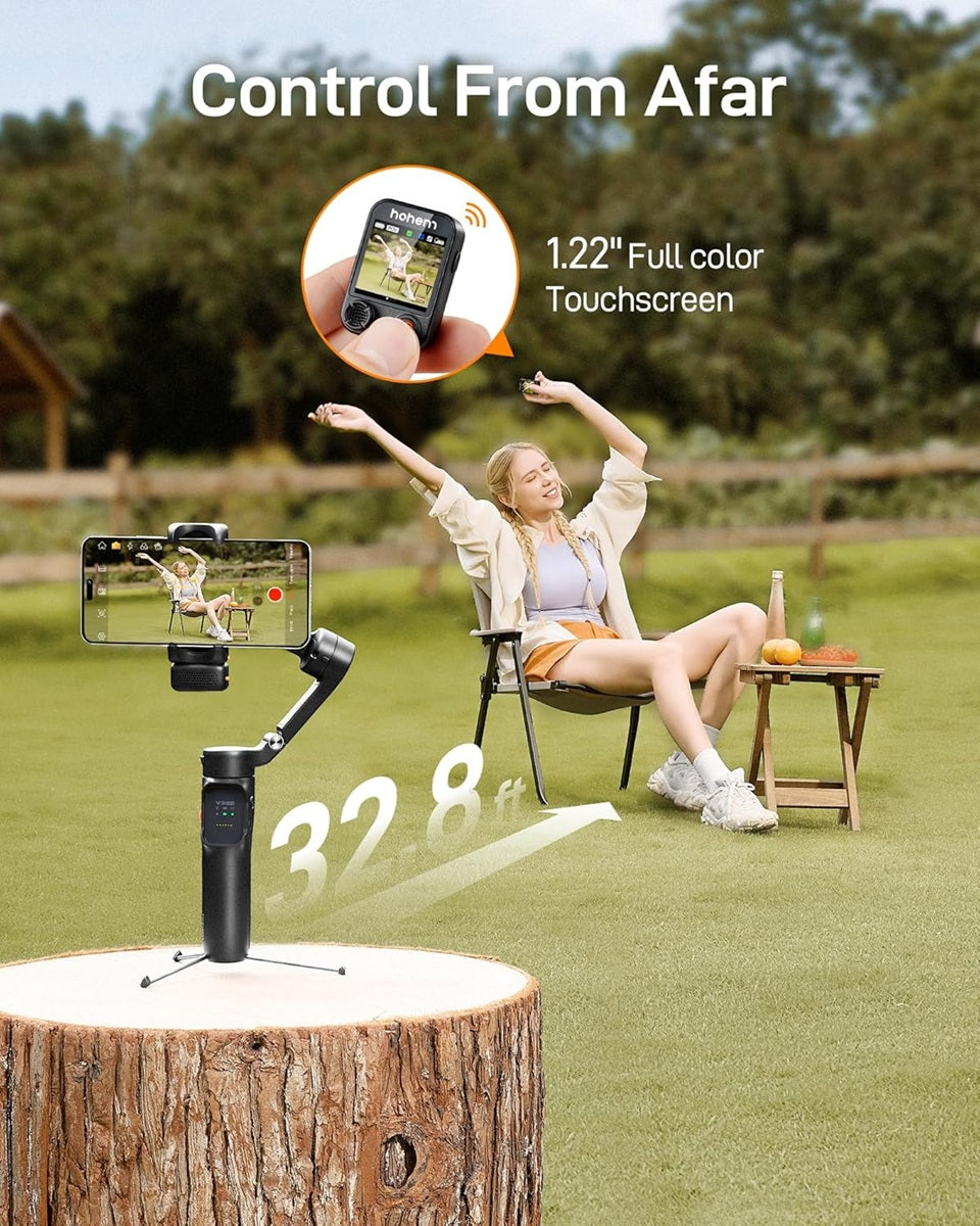 Hohem iSteady V3 Ultra AI tracking Gimbal with 1.22 inch touchscreen for easy remote control