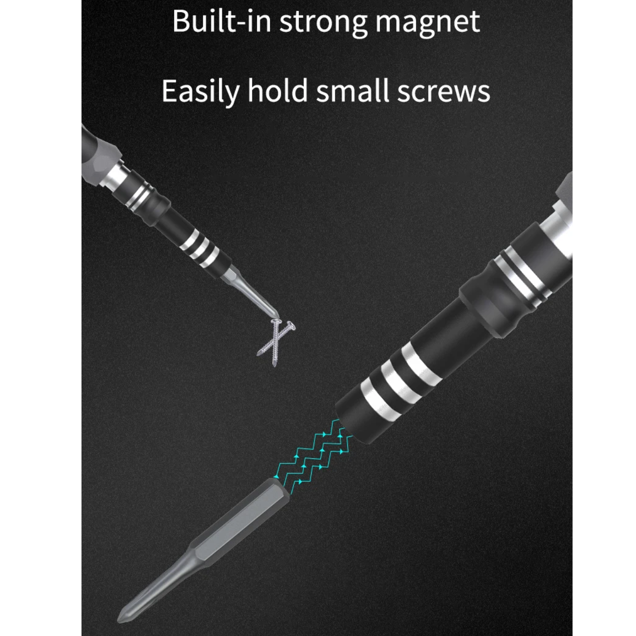 Precision Screwdriver Set 106 in 1 with built-in strong magnet for holding small screws securely