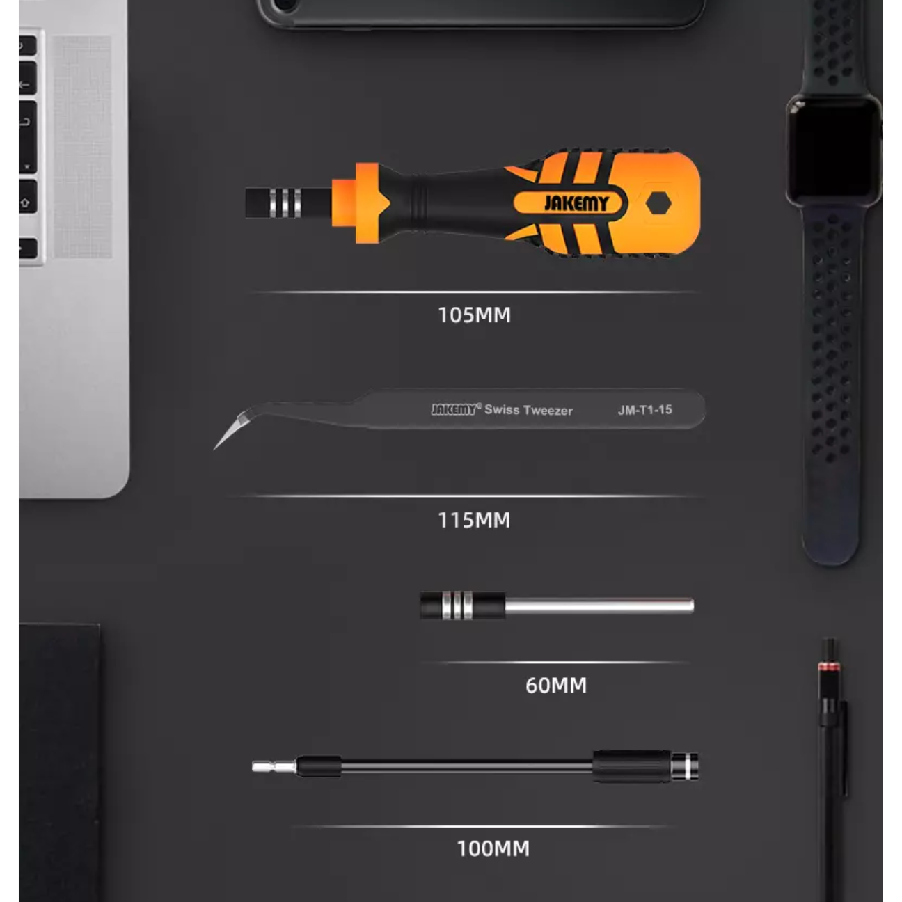 Precision Screwdriver Set for Electronics with various tools for detailed work