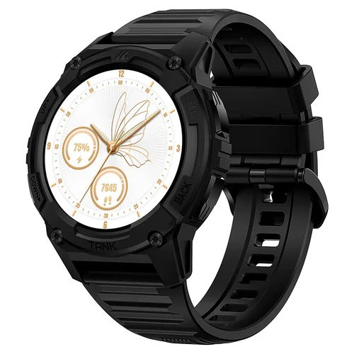 Kospet Tank S2 rugged smartwatch in black with advanced fitness tracking features