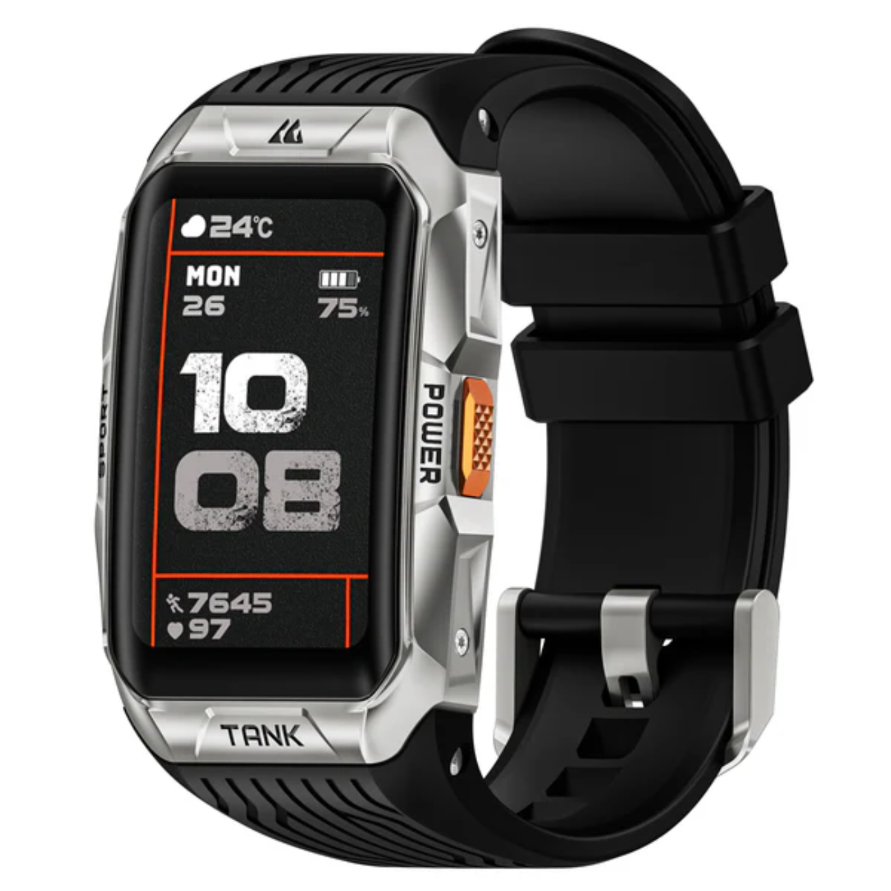 KOSPET Tank X2 waterproof smartwatch with rugged design and fitness tracking features