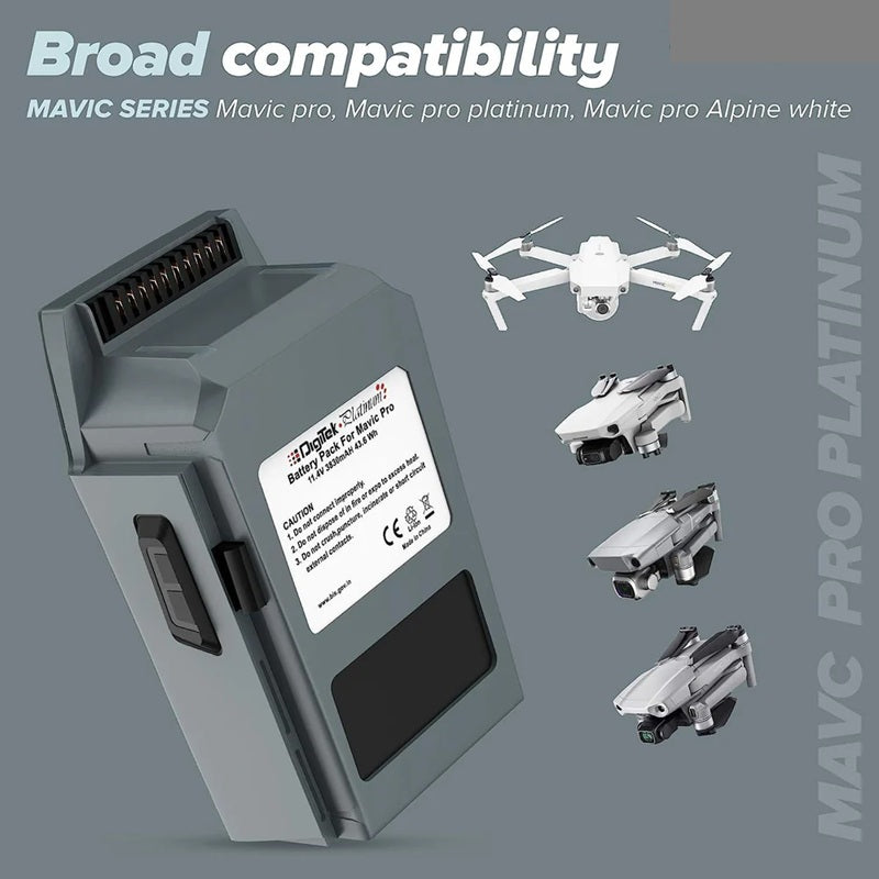 MAV-3830 extra battery for DJI Mavic compatible with Mavic Pro and Platinum models