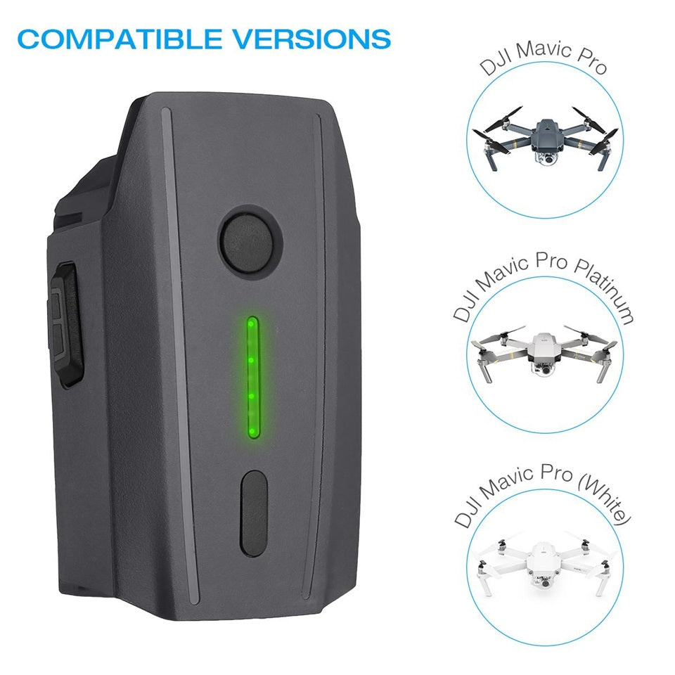 MAV-3830 extra battery for DJI Mavic with LED charge indicator compatible with Mavic Pro models