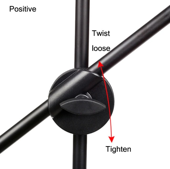 Microphone stand adjustable tripod with clear twisting adjustments for easy height changes