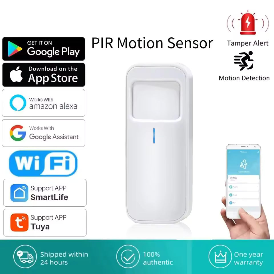 Smart Motion Sensor Alarm home security system with PIR motion detection and app control