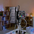 Synco COLBOR adapter plate for CL100X series attached to a camera stand for photography accessories