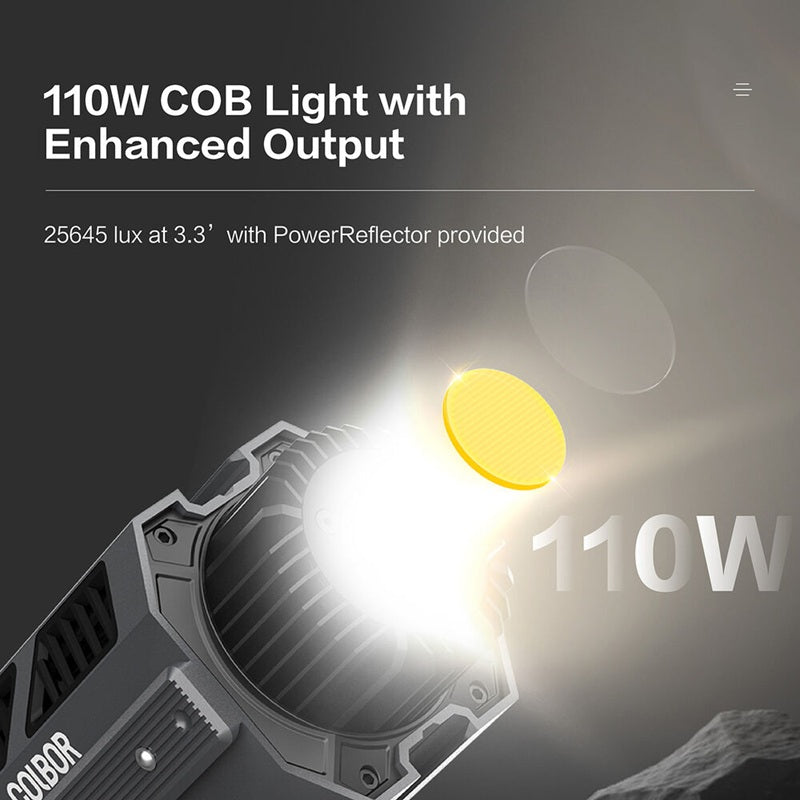 Synco COLBOR CL100X 110W monolight with enhanced output and Power Reflector for professional photography