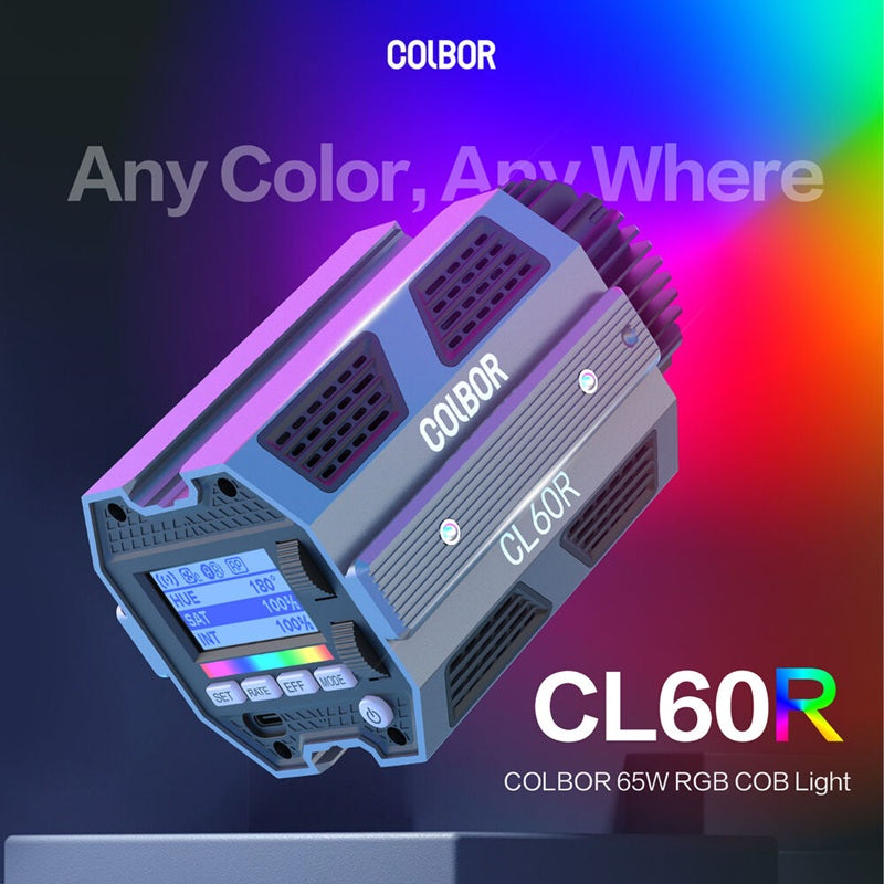 Synco COLBOR CL60R RGB video light with adjustable settings for vibrant color illumination