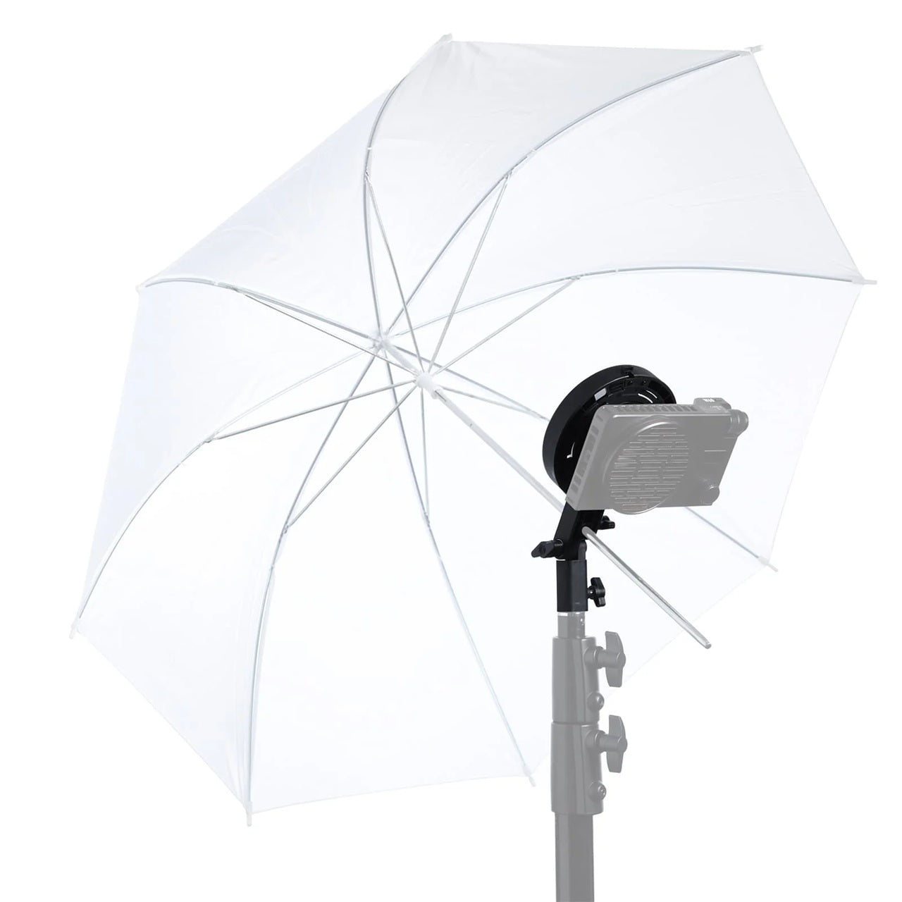Synco COLBOR MAR light mount adapter attached to an umbrella for photography lighting setup