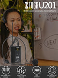 Rechargeable mini bodypack transmitter for clear wireless audio in presentations