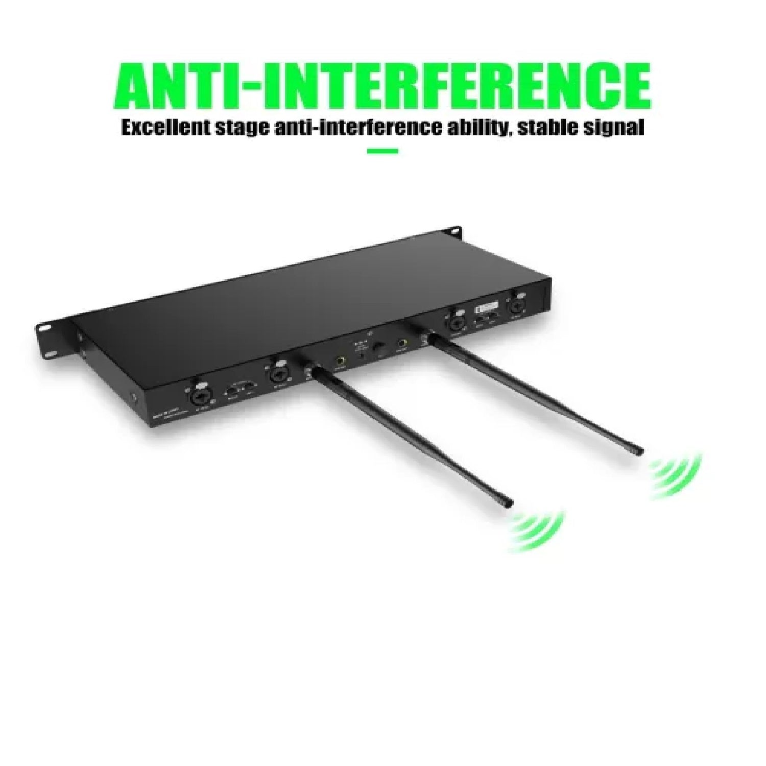 Wireless in ear monitor system with anti-interference feature for stable signal performance