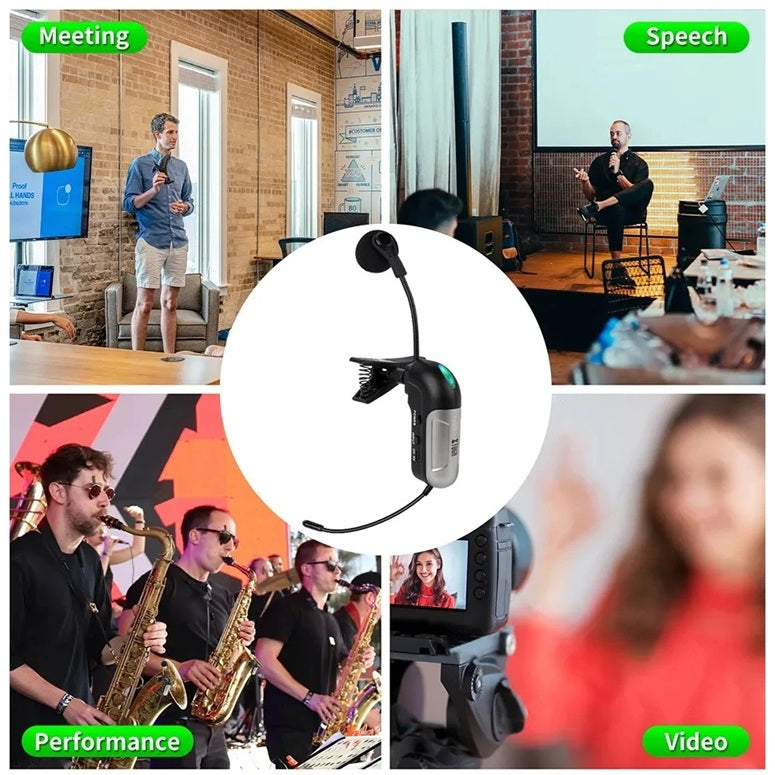 UHF wireless saxophone microphone for meetings, speeches, performances, and video recording
