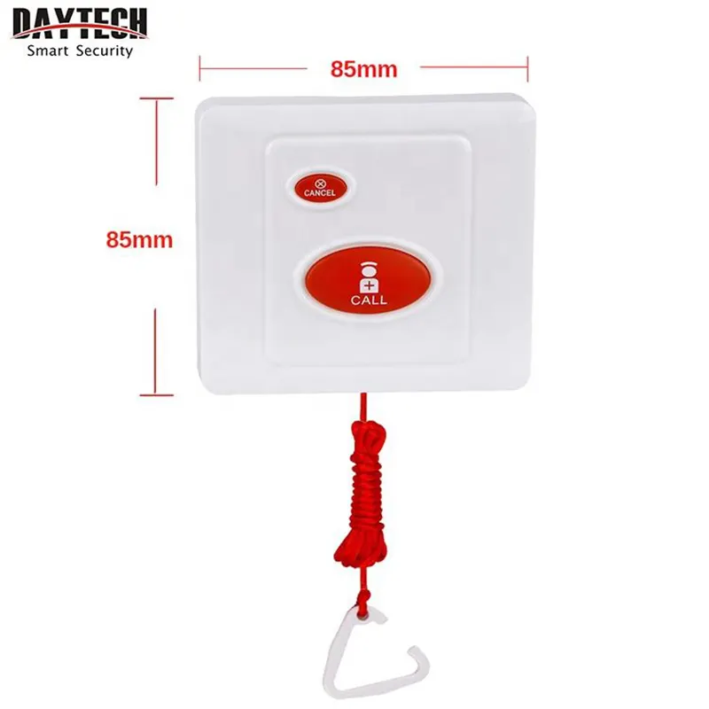 emergency buzzer wireless caregiver pager system call button with cancel button and pull cord