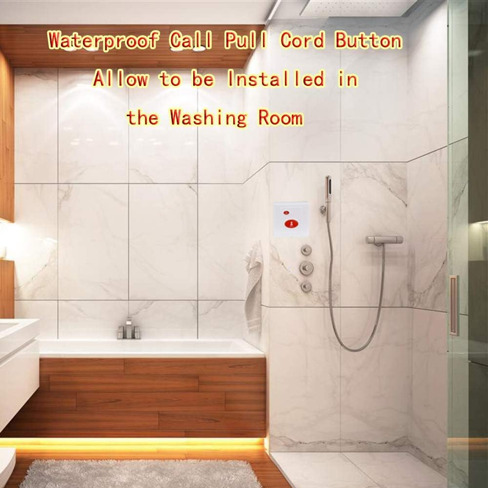 waterproof emergency buzzer waterproof call pull cord button in bathroom for wireless caregiver pager system