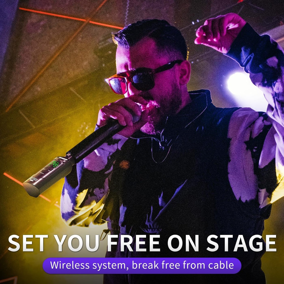 Wireless XLR transmitter and receiver kit for seamless performances on stage