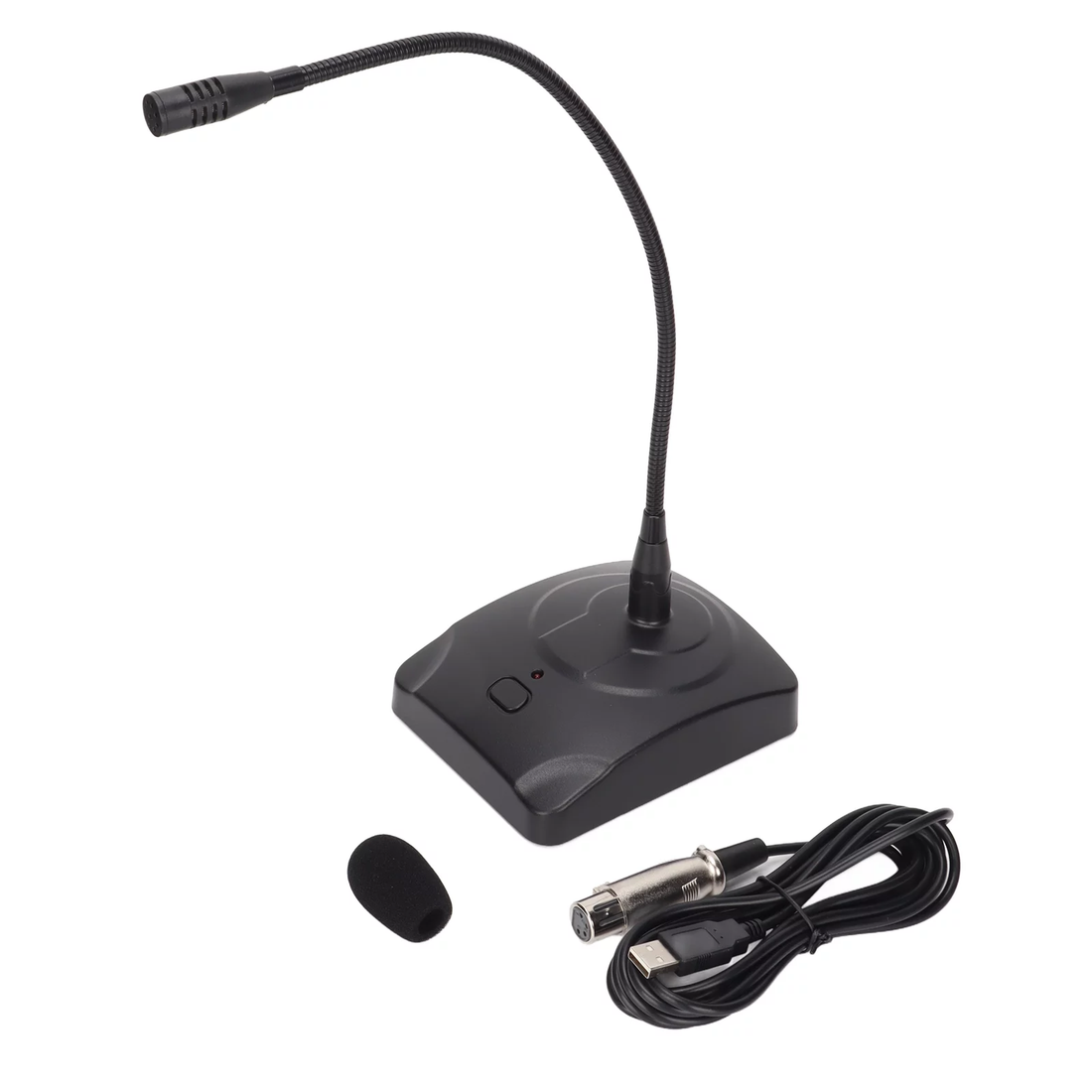XTUGA XS200 desktop microphone with flexible gooseneck and detachable cable for clear audio capture