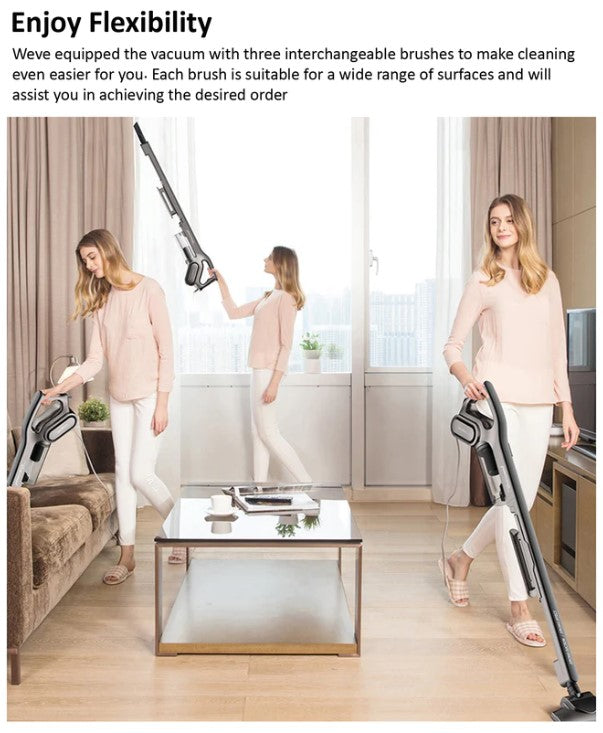 Deerma DX700S 2 in 1 Handheld Vacuum Cleaner With Large Capacity Dust Box Low Noise Triple Filter Wired Lightweight Ultra-Quiet Handheld - VMI Direct