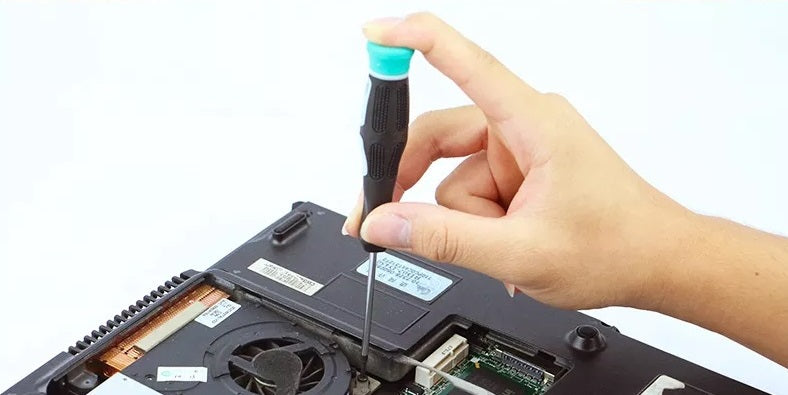 Anti-Slip Professional Screwdriver in use for laptop repair and maintenance tasks