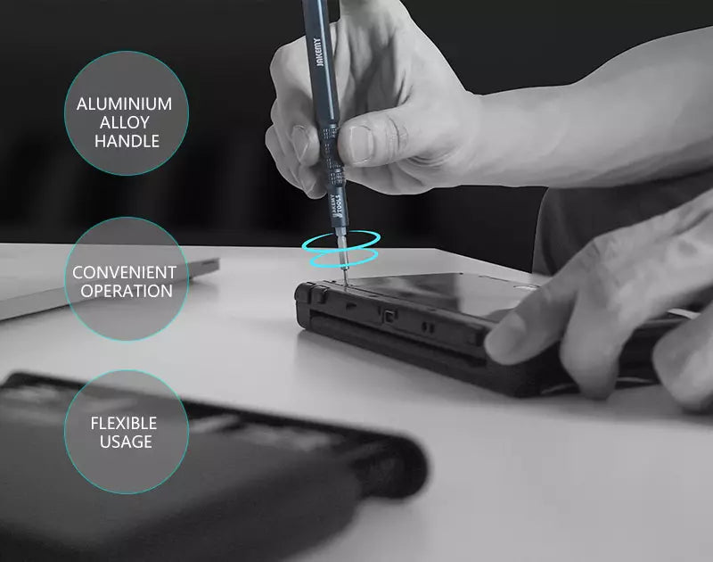 Jakemy JM-8175 precision screwdriver set with aluminum alloy handle for convenient operation