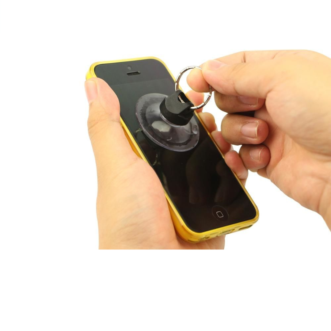 JAKEMY JM-SK04 phone repair tool being used to open a smartphone screen safely