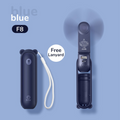 VMIDirect portable mini fan power bank in blue with free lanyard handheld fan with USB port