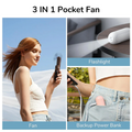 VMIDirect 3 in 1 handheld fan with portable mini fan power bank and built-in flashlight