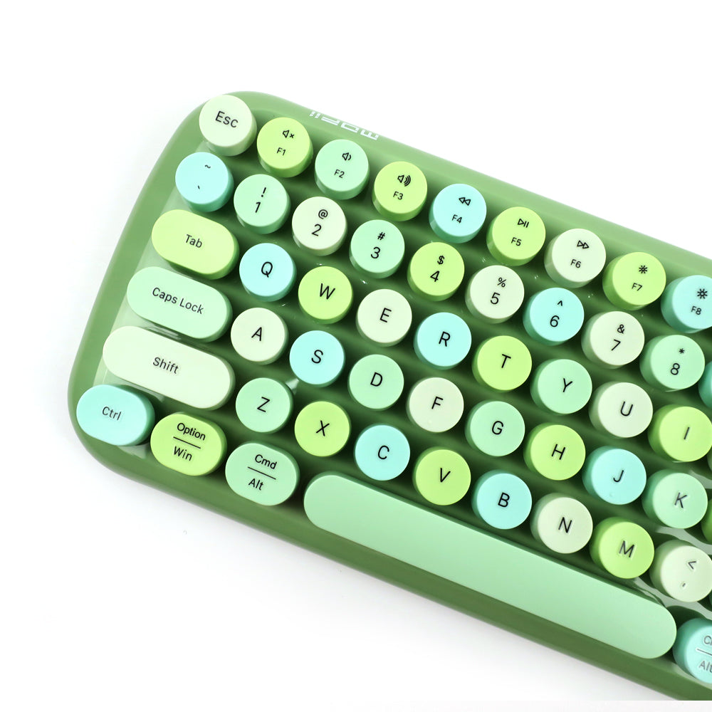 Mofii Candy BT keyboard for IOS and Android in pastel green with round keys