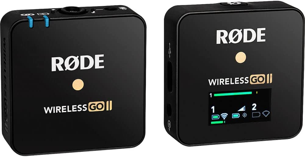 Rode Wireless GO II compact Wireless Microphone System for Video with easy setup and dual channel capability