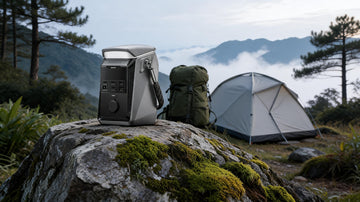 EcoFlow TRAIL handheld power station at a Philippine mountain campsite