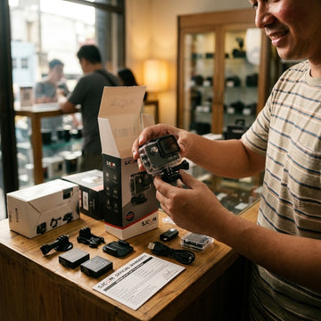 Unboxing a genuine SJCAM action camera with warranty card from an authorized Philippine retailer