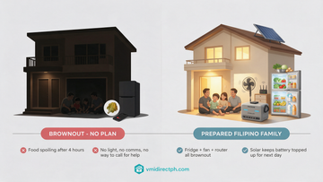 Filipino family brownout survival guide — power station setup before and after