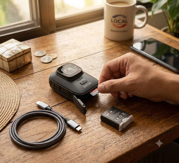 SJCAM A10 body camera microSD card and setup guide