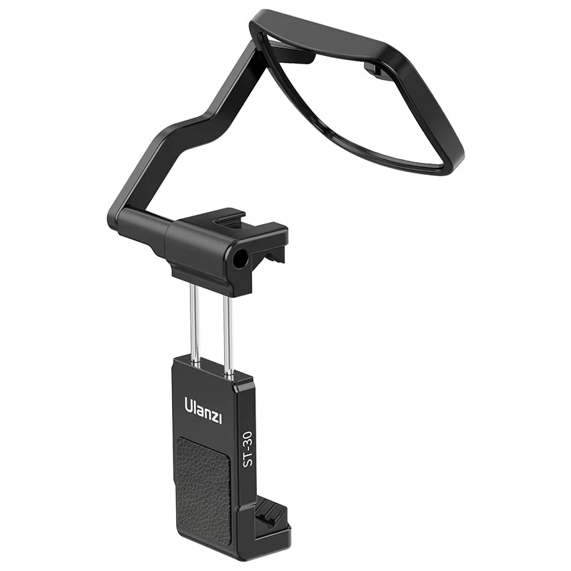 UlanzI ST-30 Phone Clip and Flip Mirror Kit with 360 Degree Rotation and Cold Shoe Mount Mirror VMI