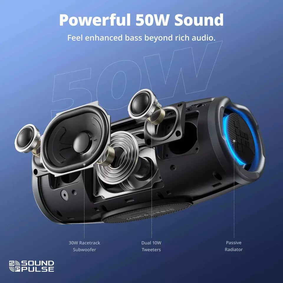 Tronsmart Mirtune S100 Speaker 50W Bluetooth Speaker Waterproof APP Support Punchy Bass for Outdoor