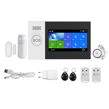 DAYTECH TA04 Home Security Alarm System for House Anti Theft Alarm for Home Tuya Smart Burglar Alarm WIFI GSM Phone Control With Sensor Alarm Motion Detector TA04 for Home Business Store Office Shop Strobe Alarm - VMI Direct